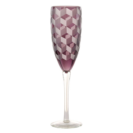 Pols Potten - Champagneglazen Blocks Multicolor 7x24cm set van 6 Pols Potten - Champagneglazen Blocks Multicolor 7x24cm set van 6