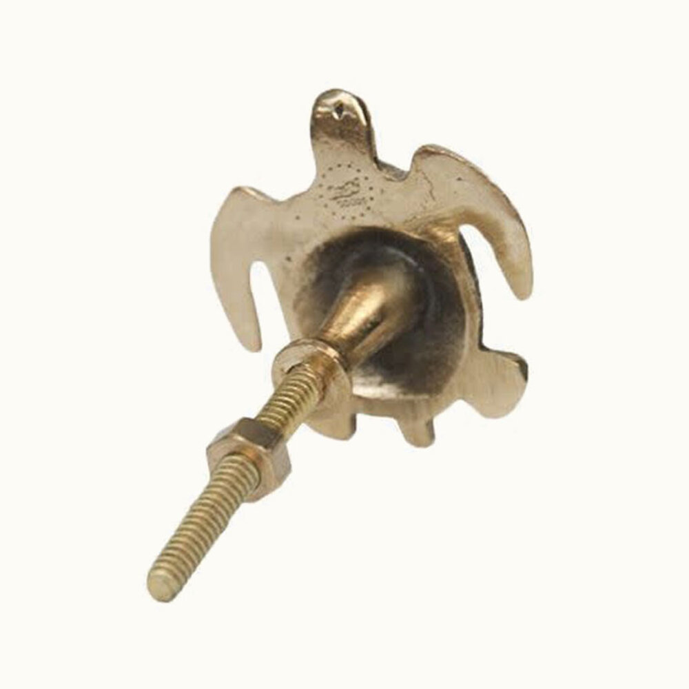 Doing Goods - Ladeknop Tommy Turtle Messing 4x6cm