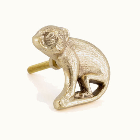 Doing Goods - Ladeknop Peppin Aap Rechts Messing 4.5x5cm Doing Goods - Ladeknop Peppin Aap Rechts Messing 4.5x5cm