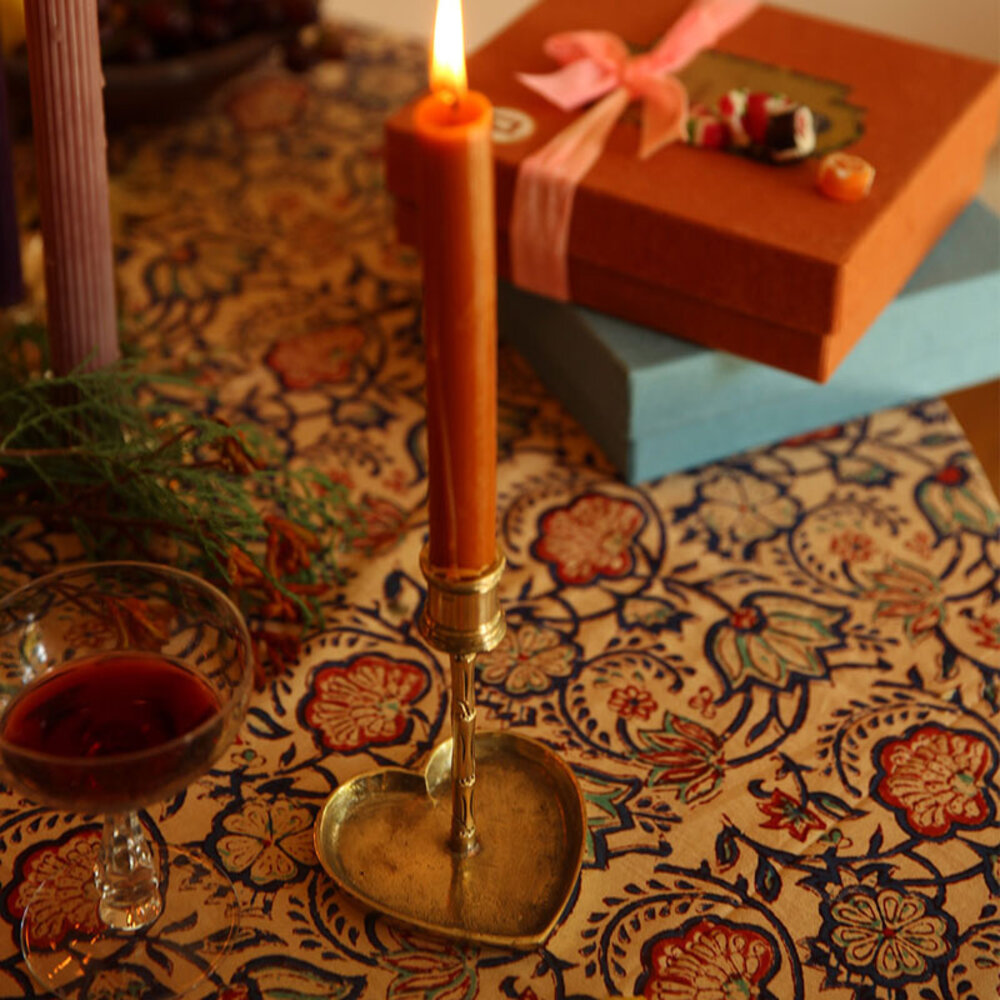 Doing Goods - Kandelaar Bodhi Bamboe Messing 10x14x10cm