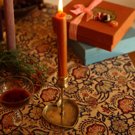 Doing Goods - Kandelaar Bodhi Bamboe Messing 10x14x10cm