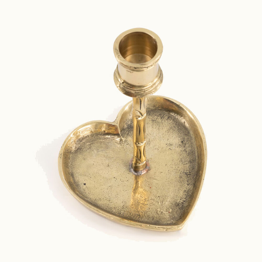 Doing Goods - Kandelaar Bodhi Bamboe Messing 10x14x10cm