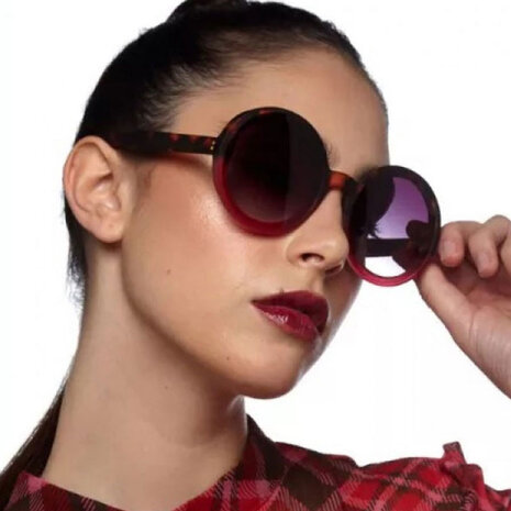 Okkia - Zonnebril MONICA Round Havana Pink OK014-HP Okkia - Zonnebril MONICA Round Havana Pink OK014-HP