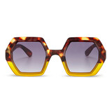 Okkia - Zonnebril EMMA Hexagon Havana Yellow OK015-HY Okkia - Zonnebril EMMA Hexagon Havana Yellow OK015-HY