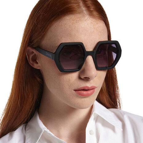 Okkia - Zonnebril EMMA Hexagon Black OK015-BK