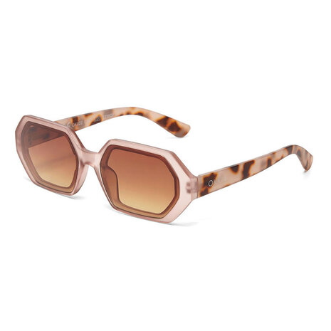 Okkia - Zonnebril ANDREA Small Hexagon Pink Havana OK022-PH