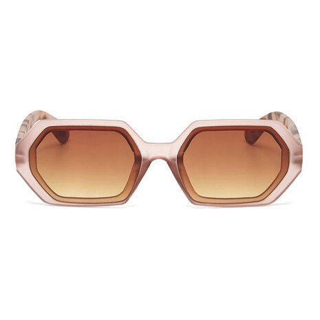 Okkia - Zonnebril ANDREA Small Hexagon Pink Havana OK022-PH