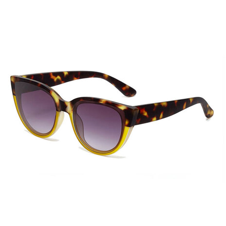 Okkia - Zonnebril SILVIA Cat-Eye Havana Bruin-Geel OK020-HY Okkia - Zonnebril SILVIA Cat-Eye Havana Bruin-Geel OK020-HY