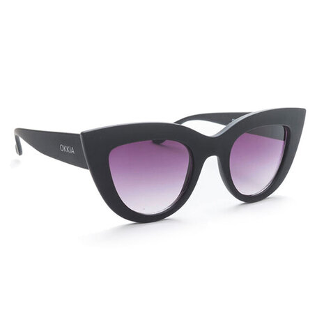 Okkia - Zonnebril CLAUDIA Big Cat-Eye Black OK013-BK