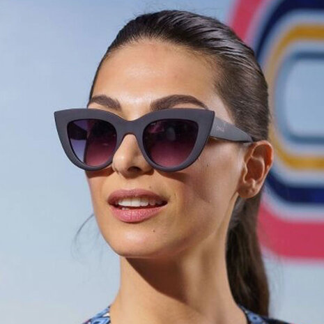 Okkia - Zonnebril CLAUDIA Big Cat-Eye Black OK013-BK