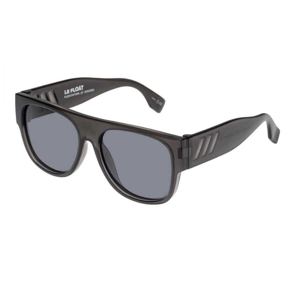 Le Specs - Zonnebril Floatation Matte Black Shadow Polarized - Smoke Mono Lens Le Specs - Zonnebril Floatation Matte Black Shadow Polarized - Smoke Mono Lens