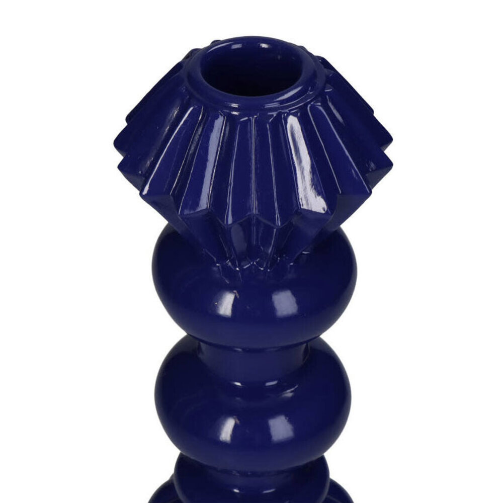 Melting Pot - Design Kandelaar Donker Blauw – Decoratieve Kaarsenhouder 25cm