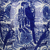 Melting Pot - Vaas Papegaaien Chinees Porselein Blauw Wit 18x18x36cm Melting Pot - Vaas Papegaaien Chinees Porselein Blauw Wit 18x18x36cm