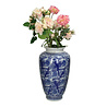 Melting Pot - Vaas Papegaaien Chinees Porselein Blauw Wit 18x18x36cm Melting Pot - Vaas Papegaaien Chinees Porselein Blauw Wit 18x18x36cm