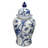 Melting Pot - Pot met Deksel Chinees Porselein Blauw Wit H61cm Melting Pot - Pot met Deksel Chinees Porselein Blauw Wit H61cm