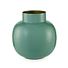 Pip Studio Vaas Rond Groen Metaal H25cm Pip Studio Vaas Rond Groen Metaal H25cm