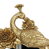 Melting Pot - Spiegel Ovaal Pauw en Bloemen Goud 29x55cm Melting Pot - Spiegel Ovaal Pauw en Bloemen Goud 29x55cm