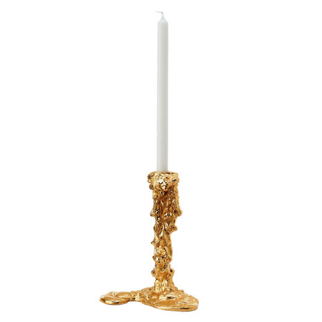 Pols Potten - Kandelaar Drip Gold Aluminium L 18x25cm Pols Potten - Kandelaar Drip Gold Aluminium L 18x25cm