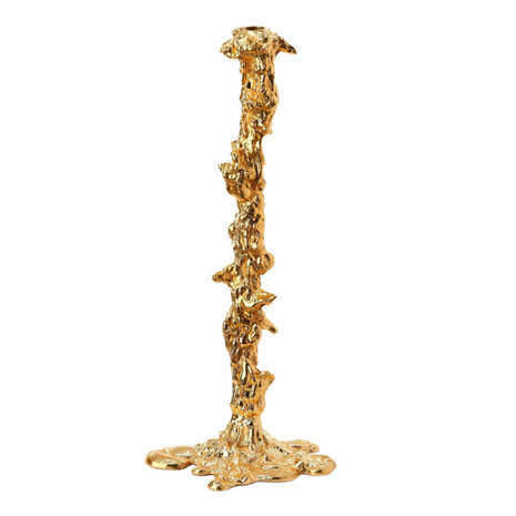 Pols Potten - Kandelaar Drip Gold Aluminium XXL 18x50cm Pols Potten - Kandelaar Drip Gold Aluminium XXL 18x50cm