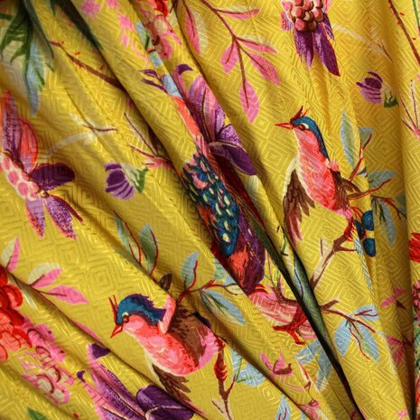 Imbarro - Kimono Royal Paradise Yellow Viscose one-size