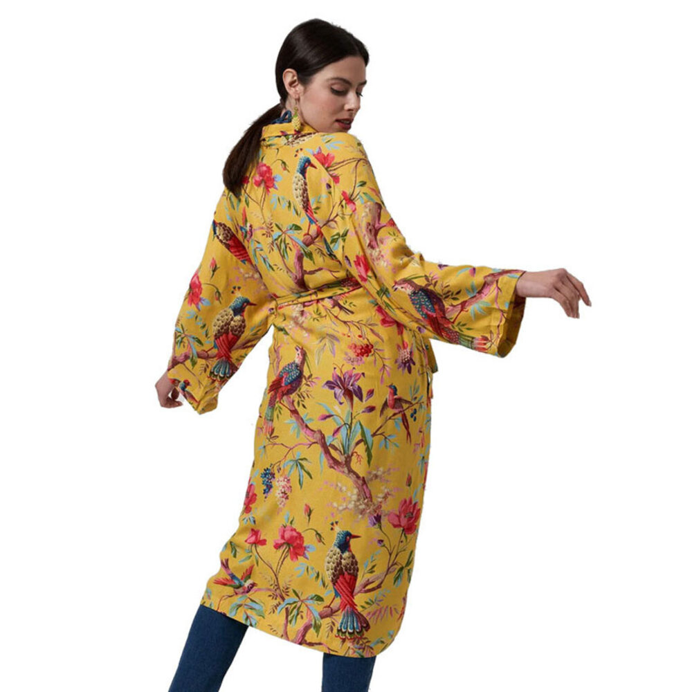 Imbarro - Kimono Royal Paradise Yellow Viscose one-size