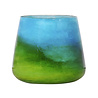 Diga Colmore Vaas Pot Votive Blauw Groen Glas Emaille 20x20x20cm Diga Colmore Vaas Pot Votive Blauw Groen Glas Emaille 20x20x20cm