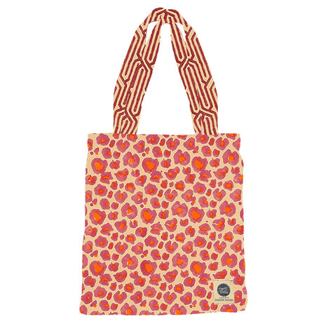 Doing Goods - Plaid & Kleed Leopard Roze Katoen XL 220x280cm met draagtas Doing Goods - Plaid & Kleed Leopard Roze Katoen XL 220x280cm met draagtas