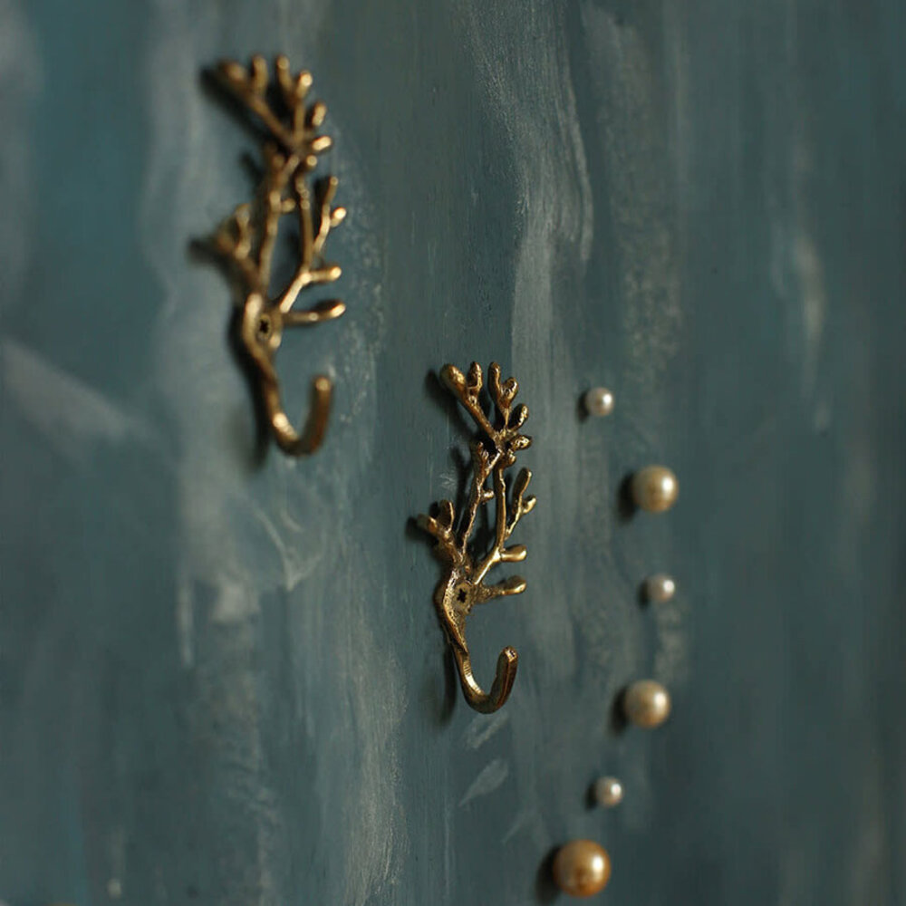 Doing Goods - Wandhaakjes Marie Koraal Small 7x3cm set/2