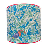 Melting Pot - Lampenkap Guyane Blauw met Vogels B35xH40cm Melting Pot - Lampenkap Guyane Blauw met Vogels B35xH40cm