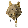Wandlamp Wolf Goud 40x27x46cm Wandlamp Wolf Goud 40x27x46cm