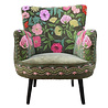 Melting Pot - Stoel / Fauteuil Handgeborduurd Groen/Multicolor Velours 77x76x83cm Melting Pot - Stoel / Fauteuil Handgeborduurd Groen/Multicolor Velours 77x76x83cm