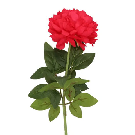 Melting Pot - Kunstbloem Pioenroos Zijde op Steel 71cm in 6 Kleuren Melting Pot - Kunstbloem Pioenroos Zijde op Steel 71cm in 6 Kleuren