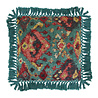 Imbarro Kussen Menta Groen Katoen met Franje 50x50cm Imbarro Kussen Menta Groen Katoen met Franje 50x50cm