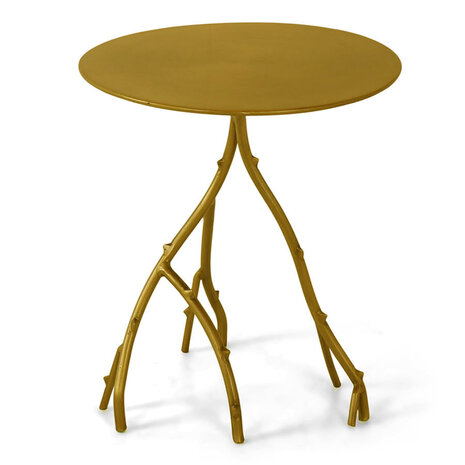 Melting Pot - Bijzettafel Boomtak Goud Metaal 45x52cm Melting Pot - Bijzettafel Boomtak Goud Metaal 45x52cm