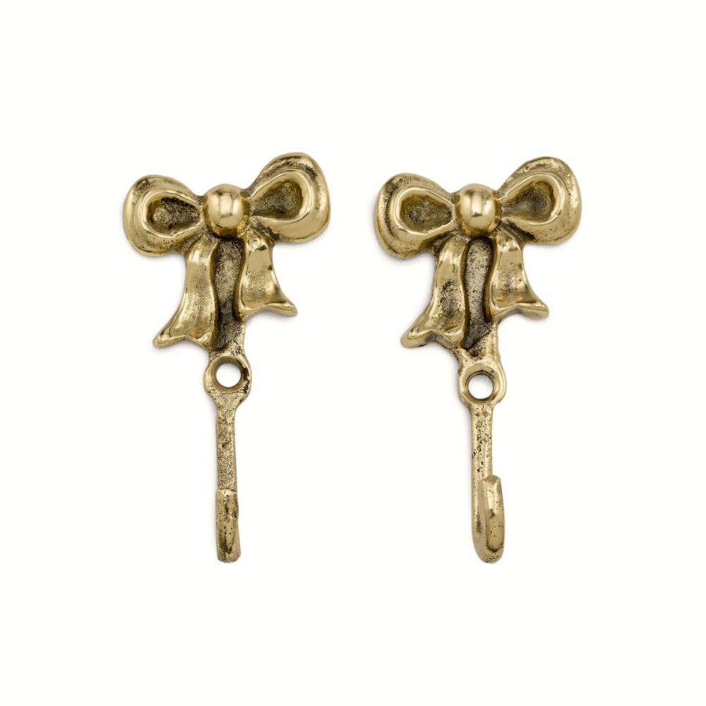 Doing Goods - Wandhaakjes Bowie Strik Messing 3x7cm (set/2)