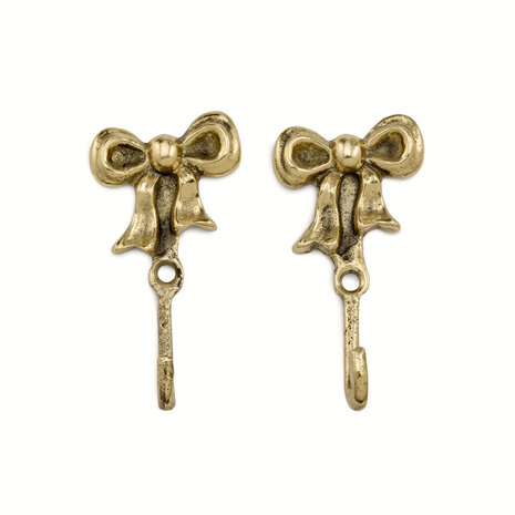 Doing Goods - Wandhaakjes Bowie Strik Messing 3x7cm (set/2)