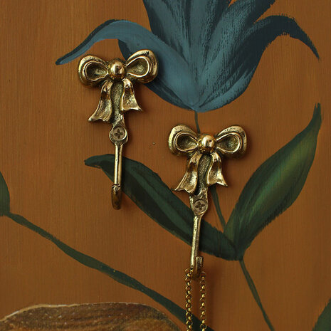 Doing Goods - Wandhaakjes Bowie Strik Messing 3x7cm (set/2)