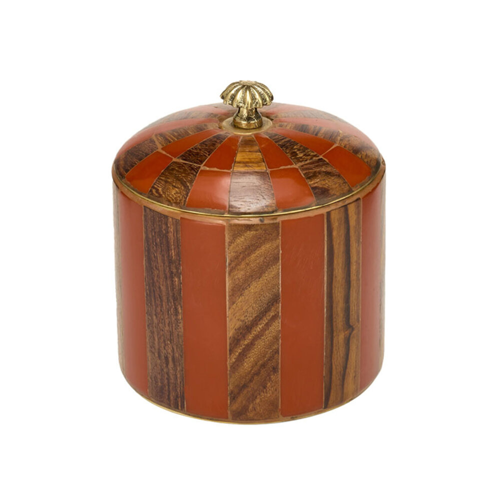 Doing Goods - Sieraaddoosje Piper Circus Rood Hout Messing 10x10cm Doing Goods - Sieraaddoosje Piper Circus Rood Hout Messing 10x10cm