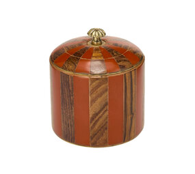 Doing Goods - Doosje Piper Circus Rood Hout Messing 10x10cm Doing Goods - Doosje Piper Circus Rood Hout Messing 10x10cm