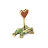 Doing Goods - Kaart & Foto Houder Robbie Kikker Groen Gerecycled Messing 5x5x2,5cm