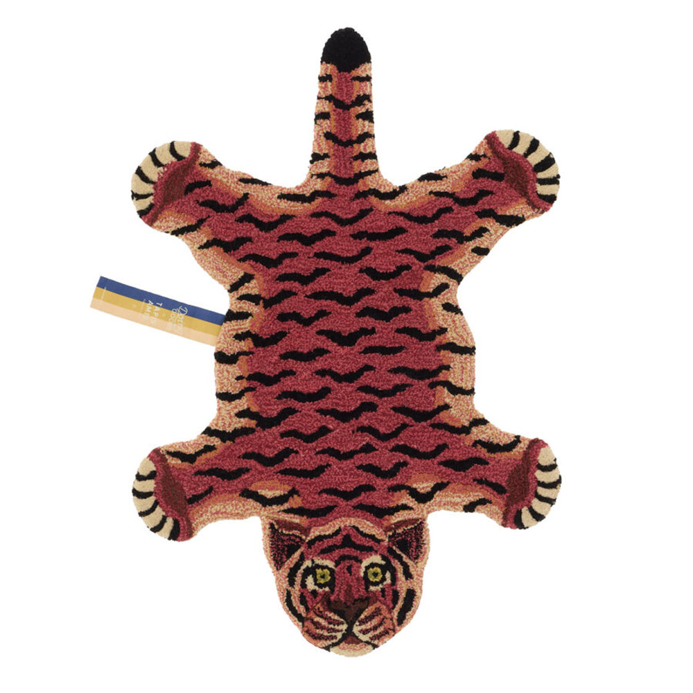 Doing Goods - Vloerkleed Tula Tijger Wol S– Handgetuft 100% Wol 62x92x2cm