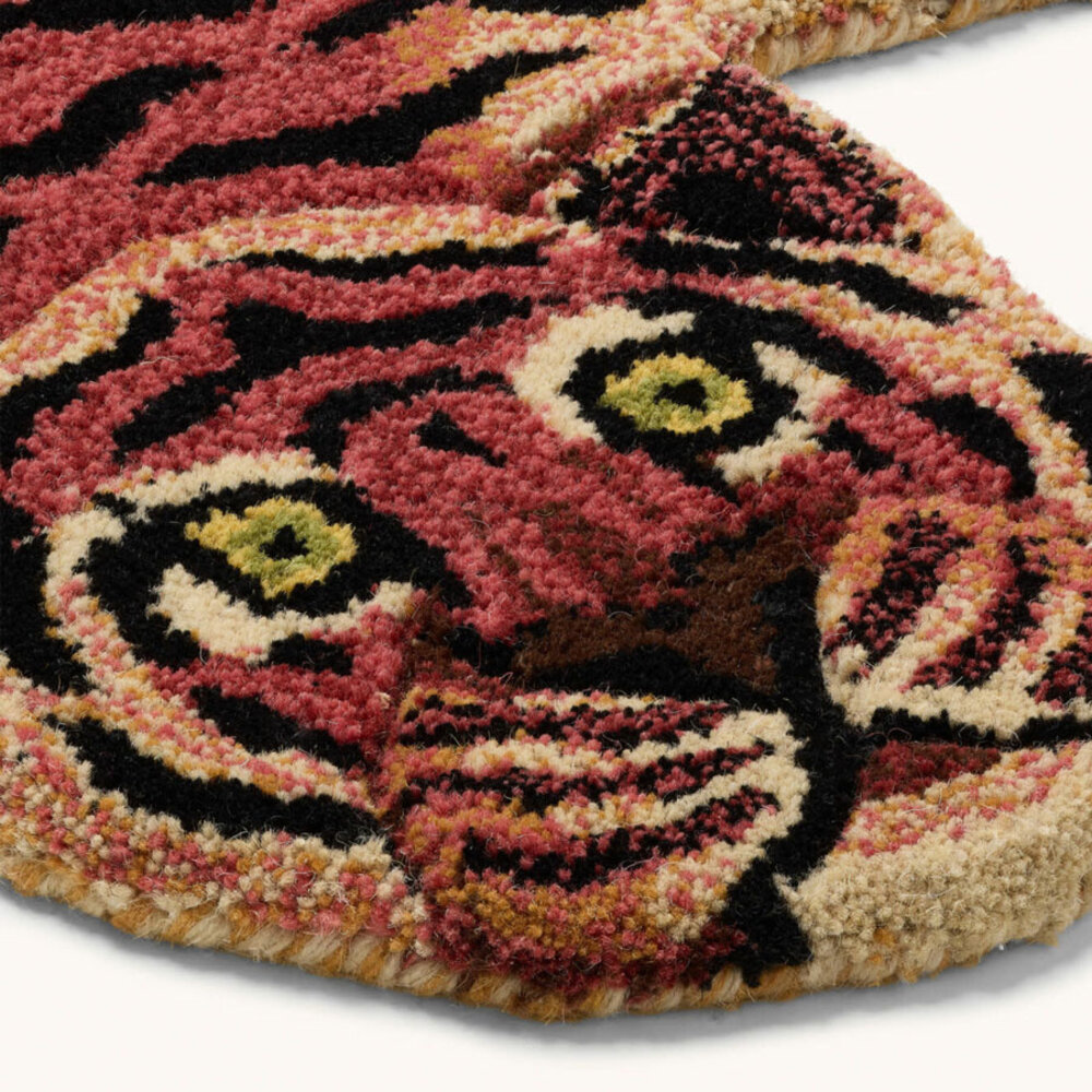 Doing Goods - Vloerkleed Tula Tijger Wol S– Handgetuft 100% Wol 62x92x2cm