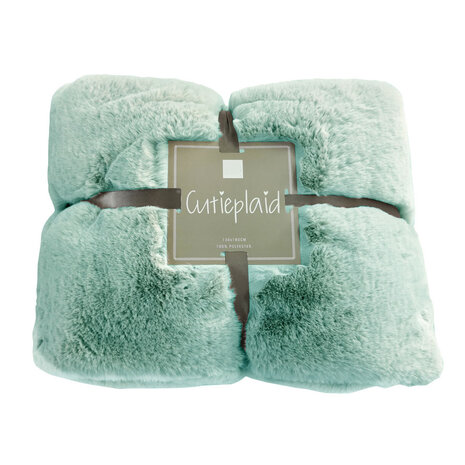 Melting Pot - Plaid & Deken Cutie Imitatie Bont Mint Groen 130x180cm Melting Pot - Plaid & Deken Cutie Imitatie Bont Mint Groen 130x180cm