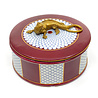 Melting Pot - Schaal met Deksel Salamander Brons Bordeaux Wit 17.5 x11.5cm Melting Pot - Schaal met Deksel Salamander Brons Bordeaux Wit 17.5 x11.5cm