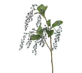 Melting Pot - Kunstbloem Cranberry Bessen Blauw op tak 102cm