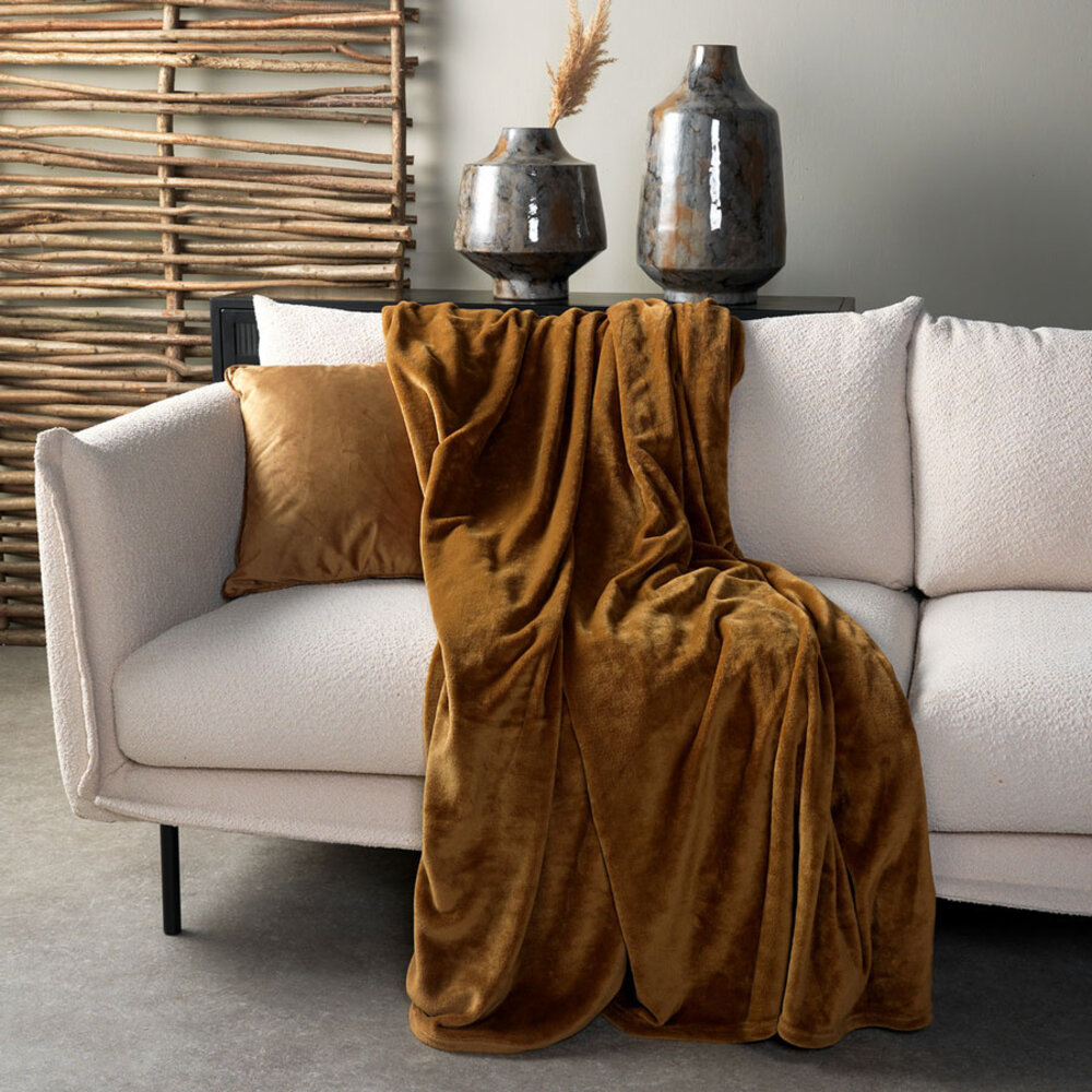 Melting Pot - Plaid Charlie Fleece XL 200x220cm Tobacco Bruin Melting Pot - Plaid Charlie Fleece XL 200x220cm Tobacco Bruin