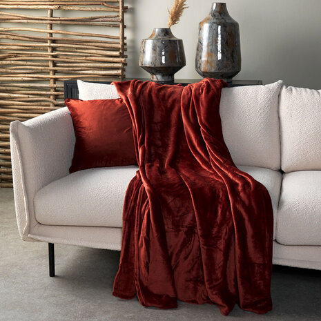 Melting Pot - Plaid Charlie Fleece XL 200x220cm Merlot Rood