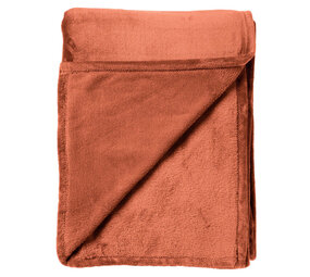 Melting Pot - Plaid Charlie Fleece XL 200x220cm Potters Clay Oranje Melting Pot - Plaid Charlie Fleece XL 200x220cm Potters Clay Oranje