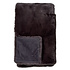 Plaid Zinzi Imitatie Bont 140x180cm Raven Zwart