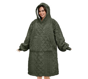 Melting Pot - Huis Onesie Sophie Hoodie en Deken XL Olijf Groen Melting Pot - Huis Onesie Sophie Hoodie en Deken XL Olijf Groen